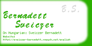 bernadett sveiczer business card